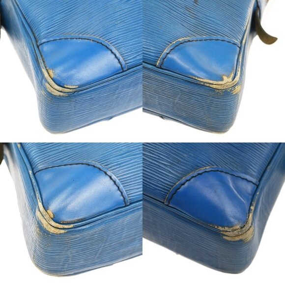 LOUIS VUITTON Porte Documents Voyage Briefcase Hand Bag Epi Blue - Picture 13 of 16